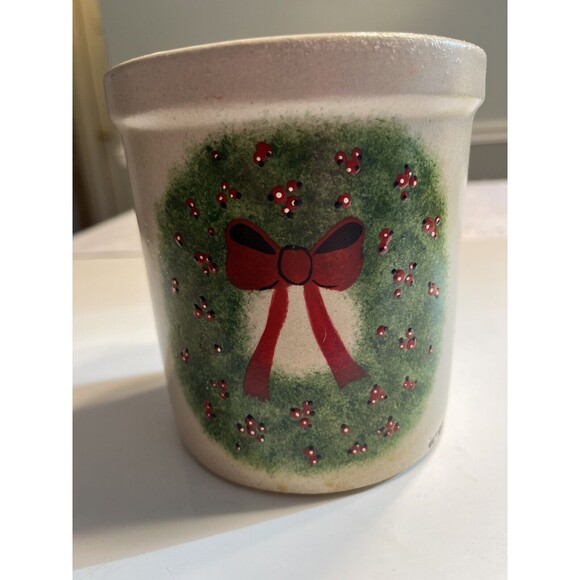 Ransbottom Pottery Crock Christmas Wreath - Picture 1 of 14